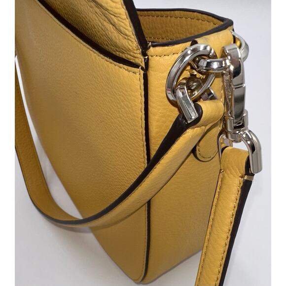 Kate Spade Leila Medium Flap Shoulder Bag Crossbody Sunflower Fields Yellow CUTE - Picture 11 of 16